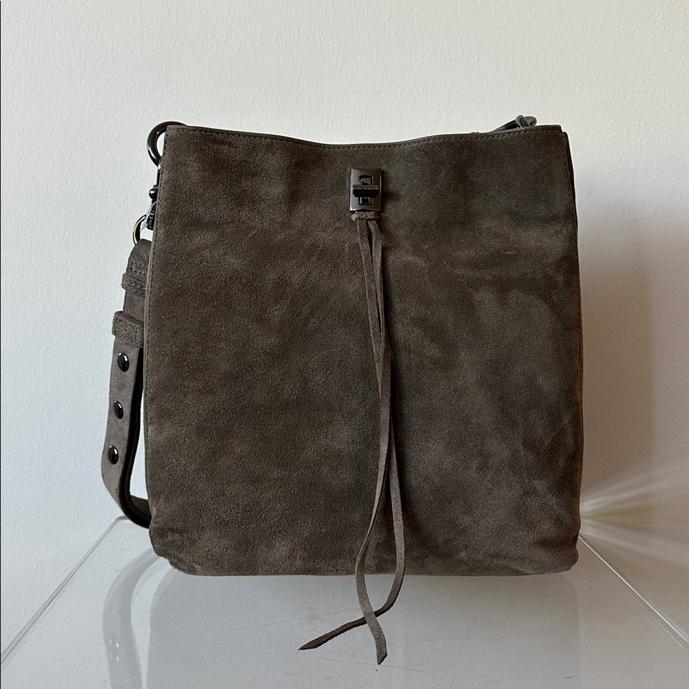 Rebecca Minkoff Darren Shoulder Bag in Porcini Suede
